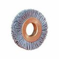 Nylox Burr-Rx Wheel Brush, Small Diameter, 1-1/2 in Brush Dia, 3/8 in Face W, 1/2 in Arbor Hole, Crimped/R 29353